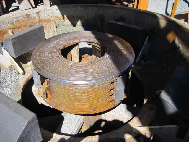 Equilibrage de la tête d'une concasseuse