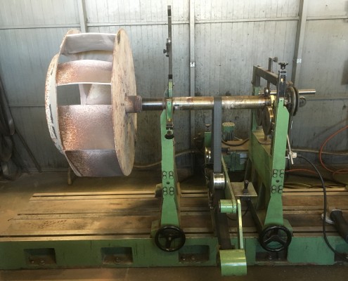 Equilibrage dynamique d'une turbine de ventilation