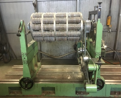 Equilibrage dynamique du rotor à  rainuré le béton