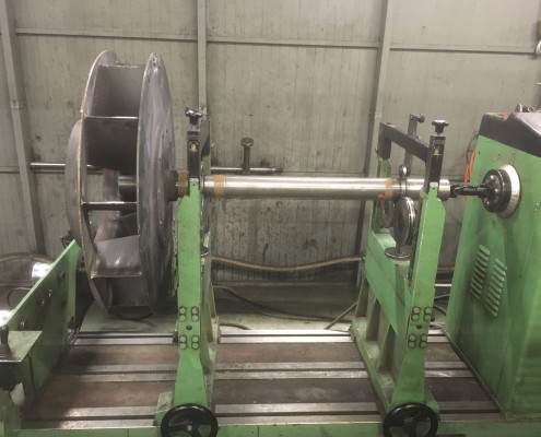 Equilibrage dynamique d'une turbine de ventilation