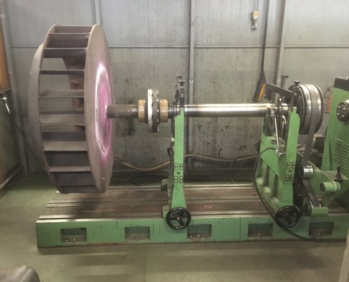 Equilibrage dynamique d'une turbine de ventilation de 1300 mm de diamètre