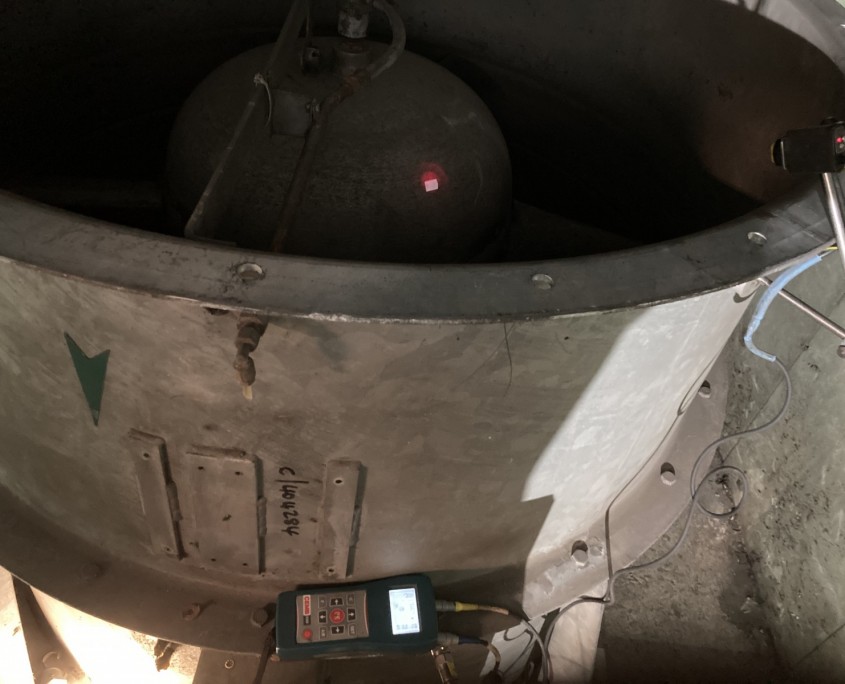 Equilibrage sur site d'une hélice de ventilation