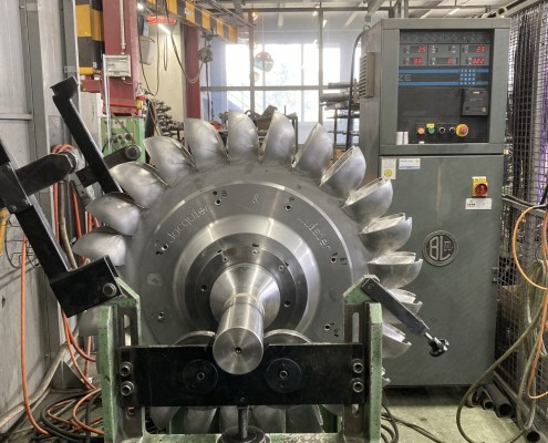 Equilibrage dynamique d'une roue Pelton