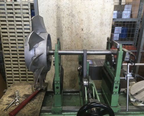 Equilibrage dynamique d'une hélice de ventilation